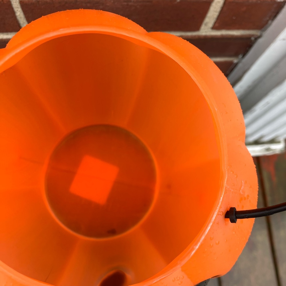 Vintage 6" Halloween ๐ Jack o Lantern boo bucket by General Foam deadstock - Picture 3 of 4